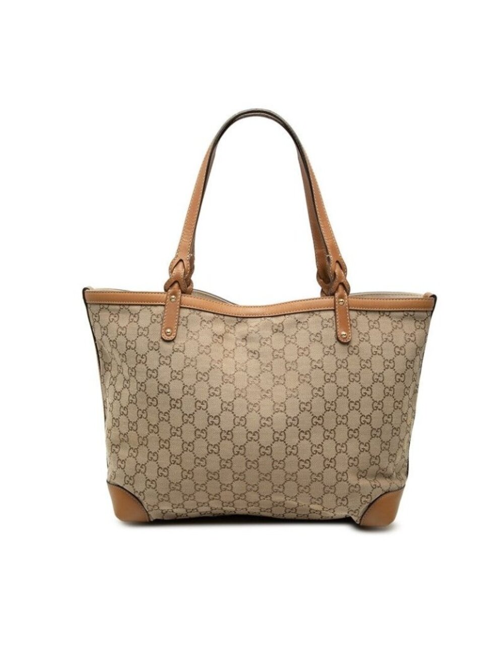 Gucci GG Canvas Tote Shoulder Bag Beige Brown - Picture 1 of 7